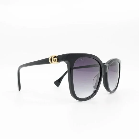 Gucci GG1071 Cat Eye Sunglasses Black Gray OS - Picture 13 of 15